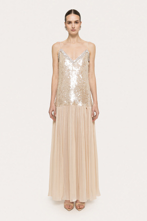Backless sequin maxi dress
