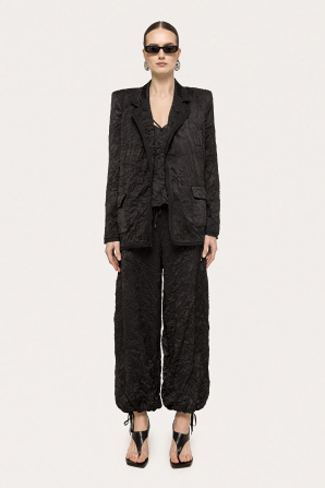 Crinkle-effect blazer