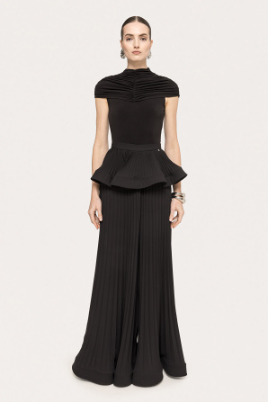 Pleated palazzo pants