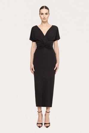 Glitter v-neck maxi dress