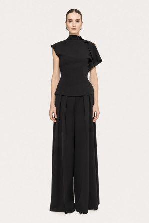 High-rise pallazo pants
