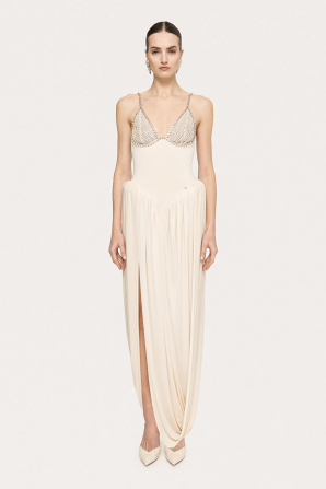 Exaggerated hip midi dress