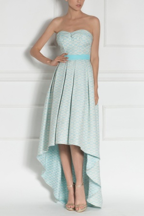 Jacquard asymmetrical midi dress