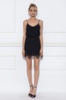 Black skirt with lace inserts