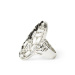 Silver ring with crystals