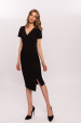 Wrap dress with bow detail