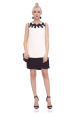 Day dress with neckline ribbon detail