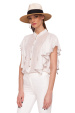 Loose shirt with ruffle detail