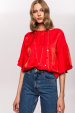 Rayon top with butterfly sleeves