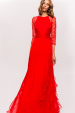 Silk dress with ruffles details