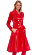 Coat with metallic buttons