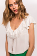 Top with lace ruffles