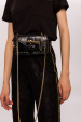 Studded leather belt bag