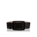 Natural leather perforated belt