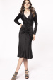 Ruched satin midi dress
