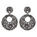 Crystal embellished hoop earrings