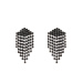 Crystal embellished geometrical drop earrings