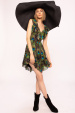 Printed viscose dress