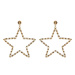 Crystal embellished star shaped earrings