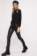 Ecological leather skinny trousers