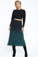Pleated midi skirt
