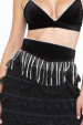 Embellished velvet belt