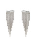 Crystal embellished fringed earrings