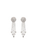 Crystal embellished fringed earrings