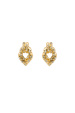 Crystal-embellished textured earrings