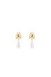 Faux-pearl earrings
