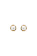 Faux-pearl stud earrings