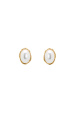 Faux-pearl stud earrings
