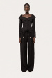 Lace-trim cotton shirt