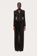 Layered straight-leg pants