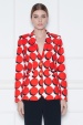 Blazer with geometric print