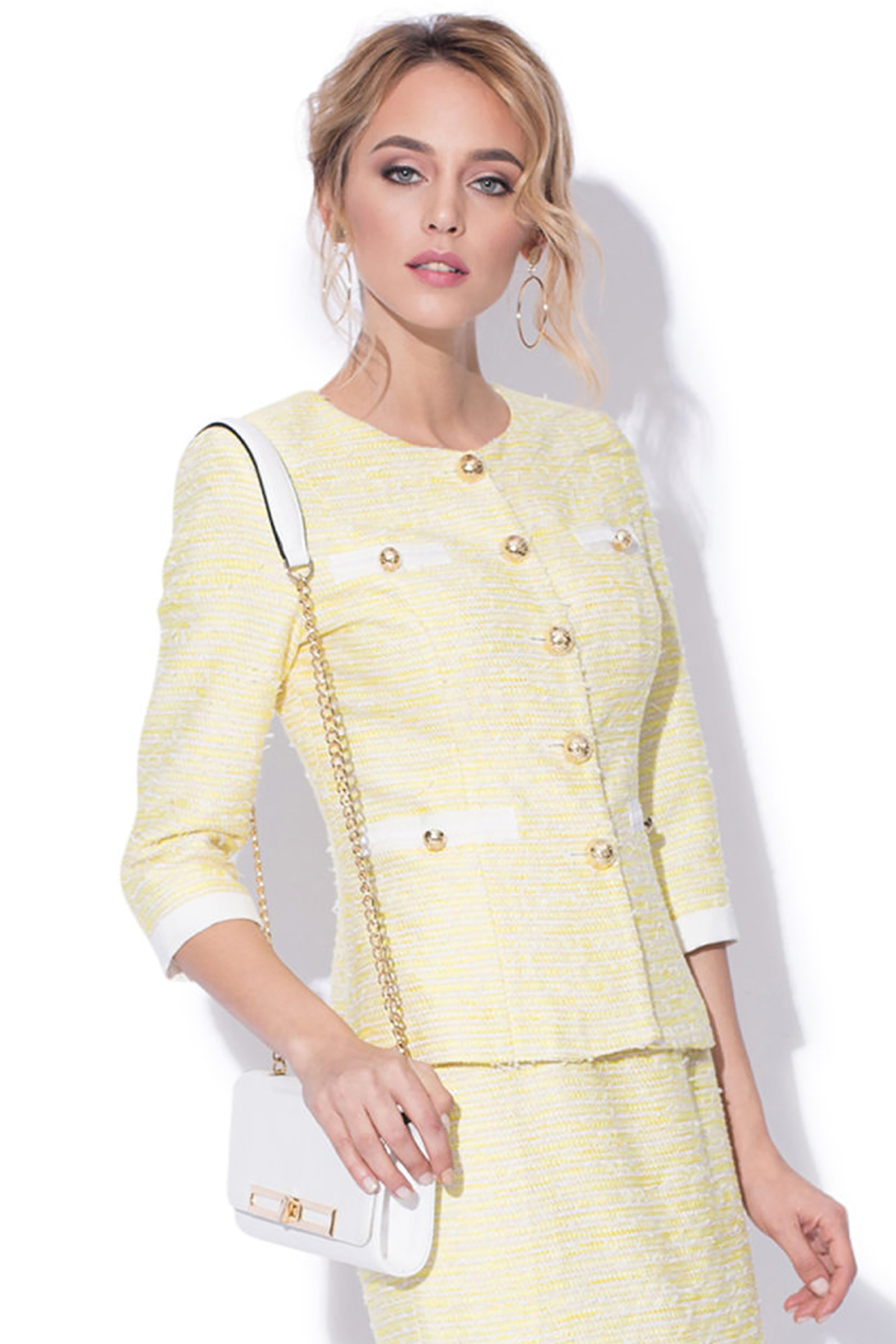 Classic jacket with golden buttons | S1298 | NISSA