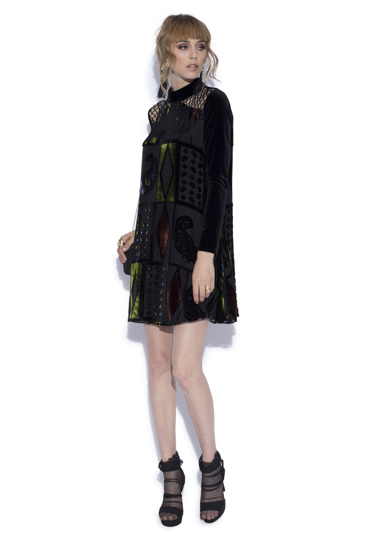 Midi dress with embroidery details | RS8986 | NISSA