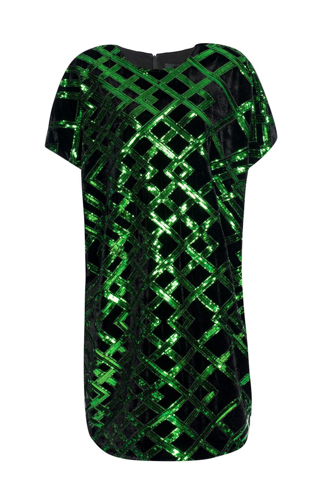 H-line dress with velvet and sequins | RS9123 | NISSA