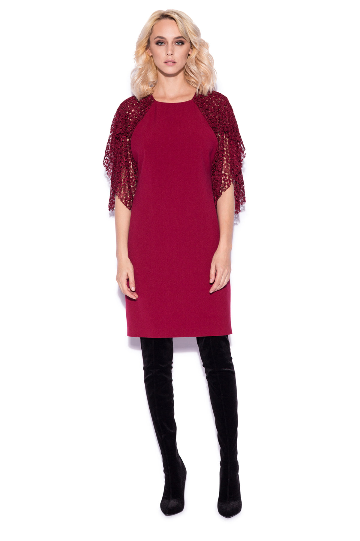 Cocktail dress with embroidery sleeves rc9930 NISSA