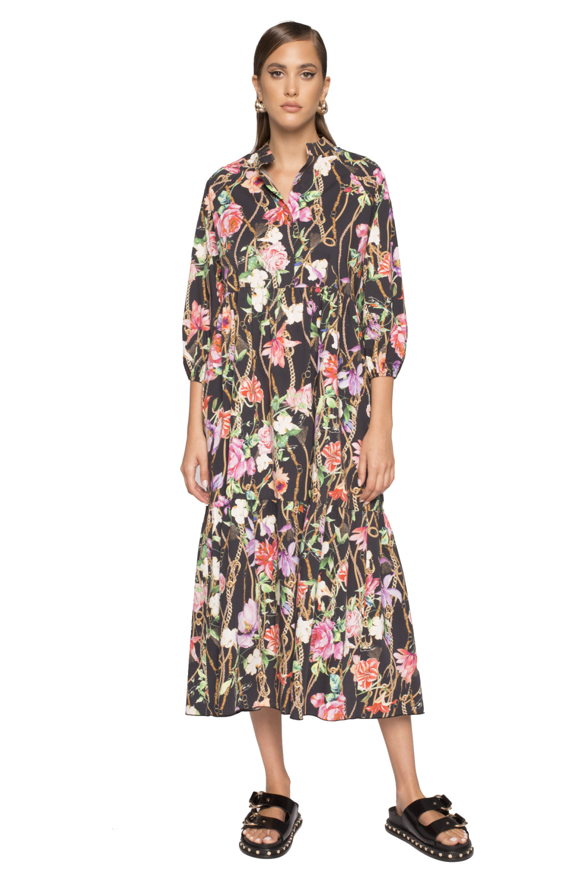 Floralprint poplin dress RZ13098 NISSA