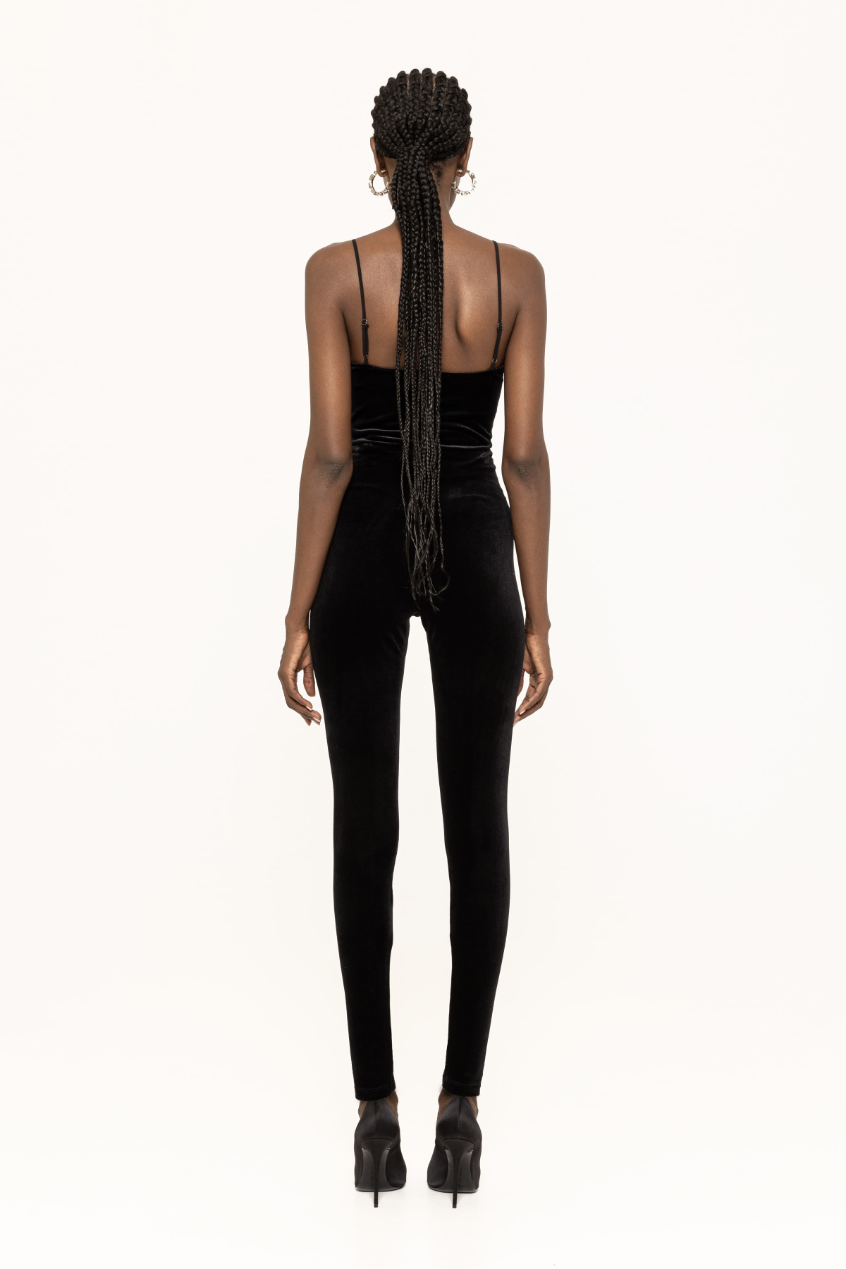 Floral-detailing velvet bodysuit | BODY14453 | NISSA