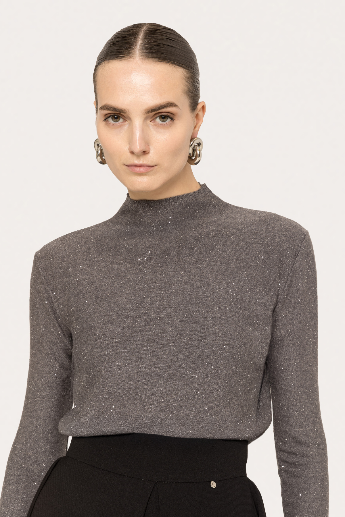 ニット/セーター Crystal Embellished Turtleneck Knit Top Embellished Turtleneck Sweater | White House Black Market