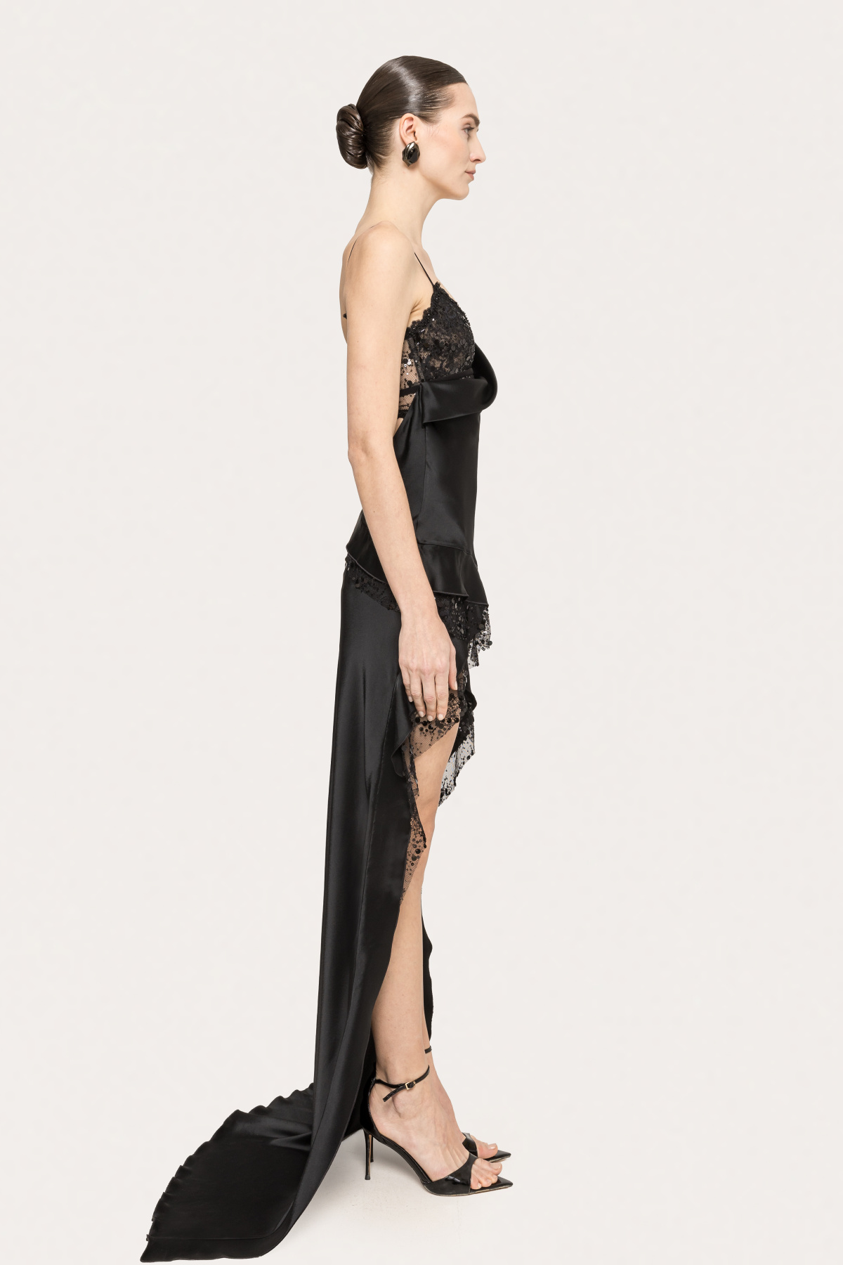 Open-back satin maxi dress | RRS16676 | NISSA