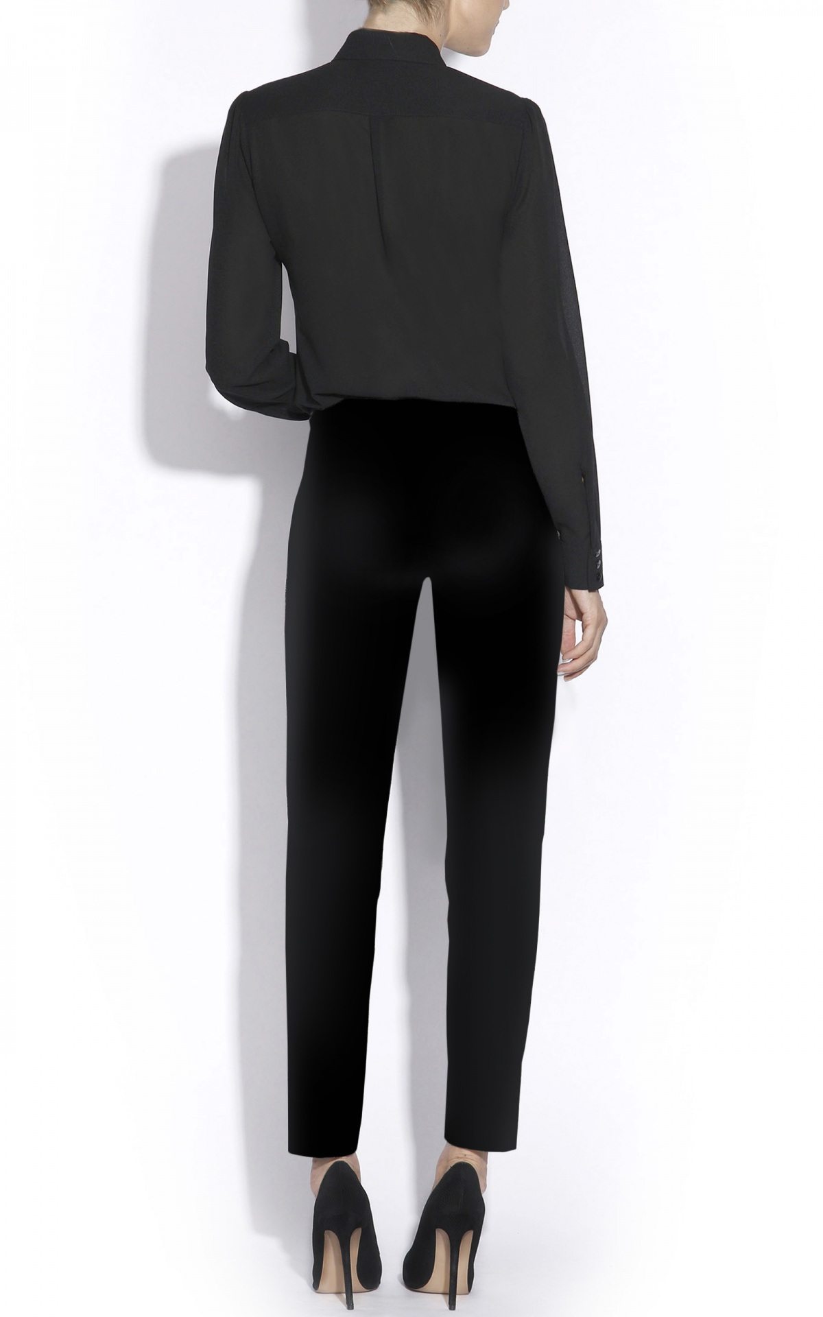 6846 Black Pocket Detailed T-Shirt