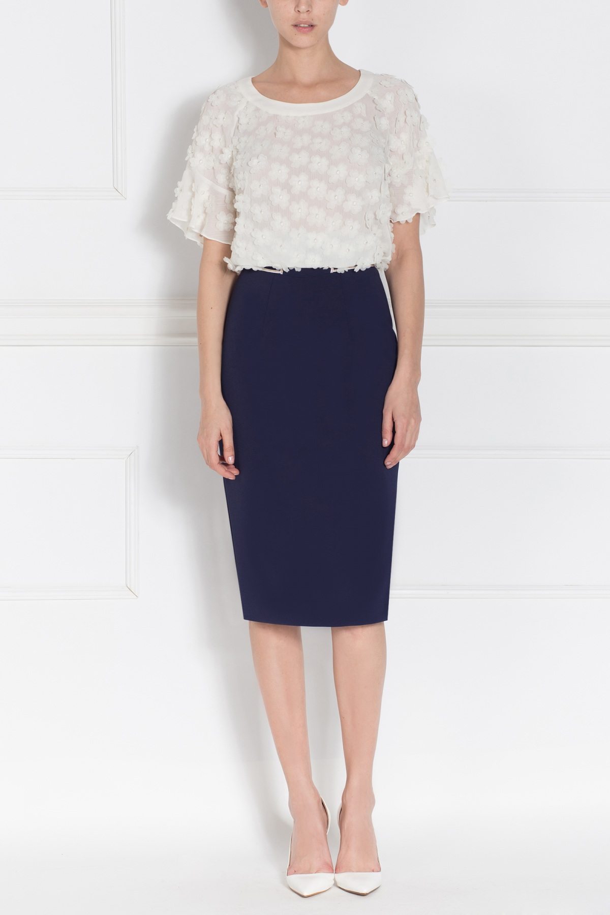 Blue pencil skirt | F1279 | NISSA